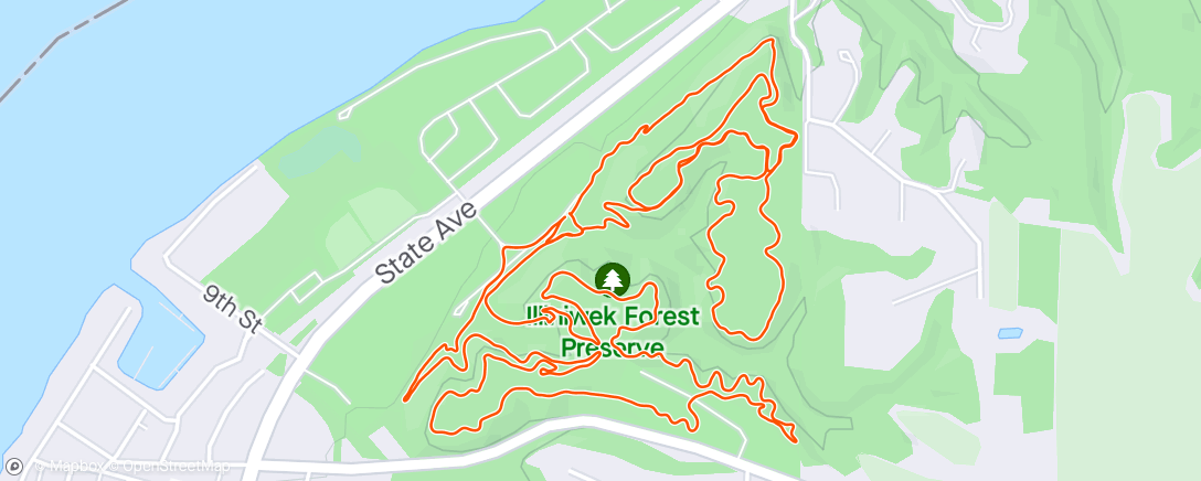 Map of the activity, Speed hike/walk