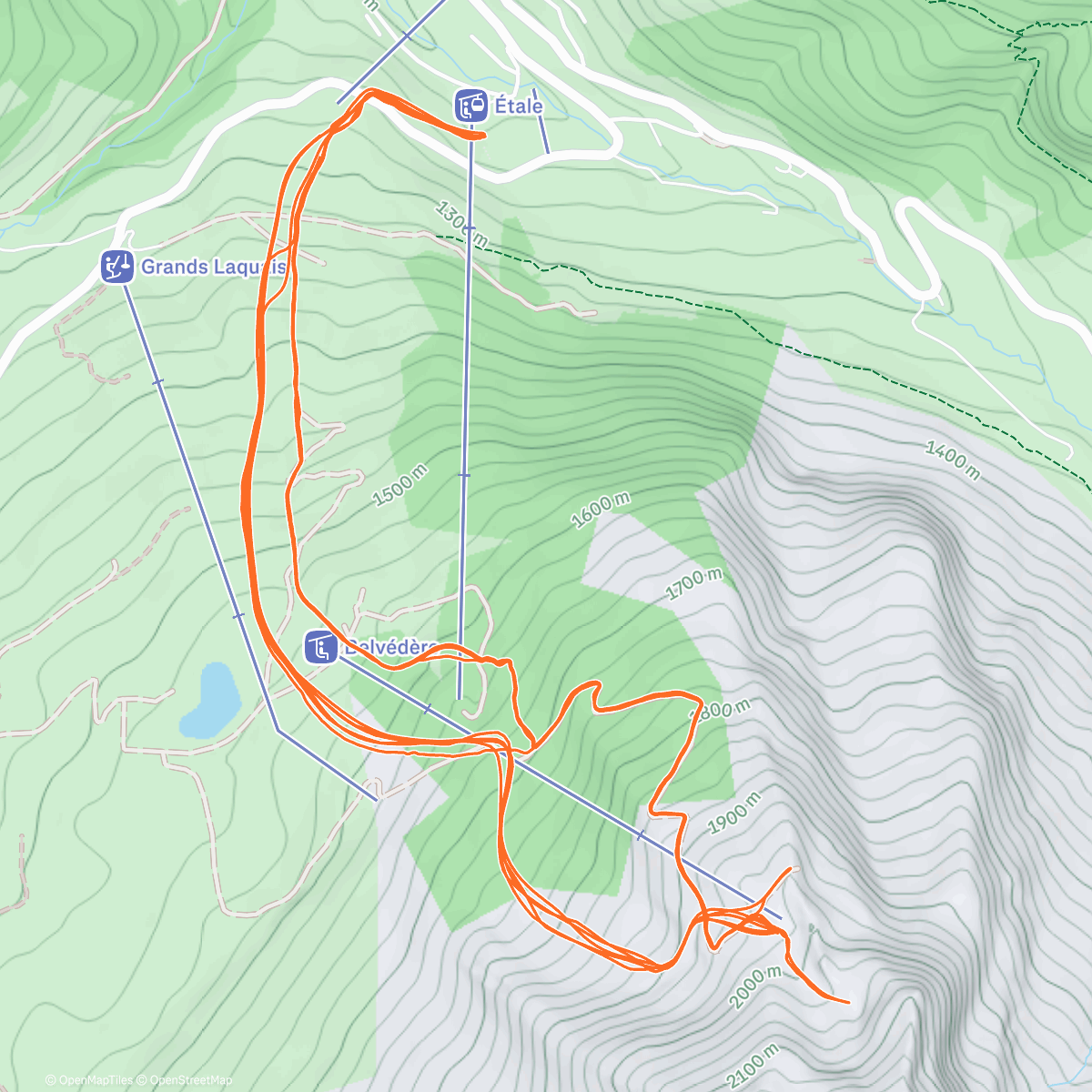 Mapa de la actividad (Ski avec Aurel)