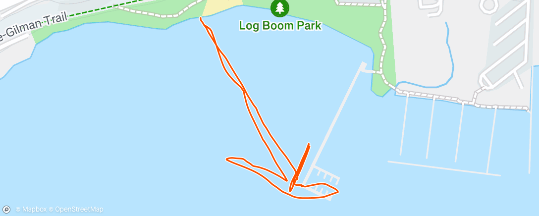 Map of the activity, Afternoon Swim