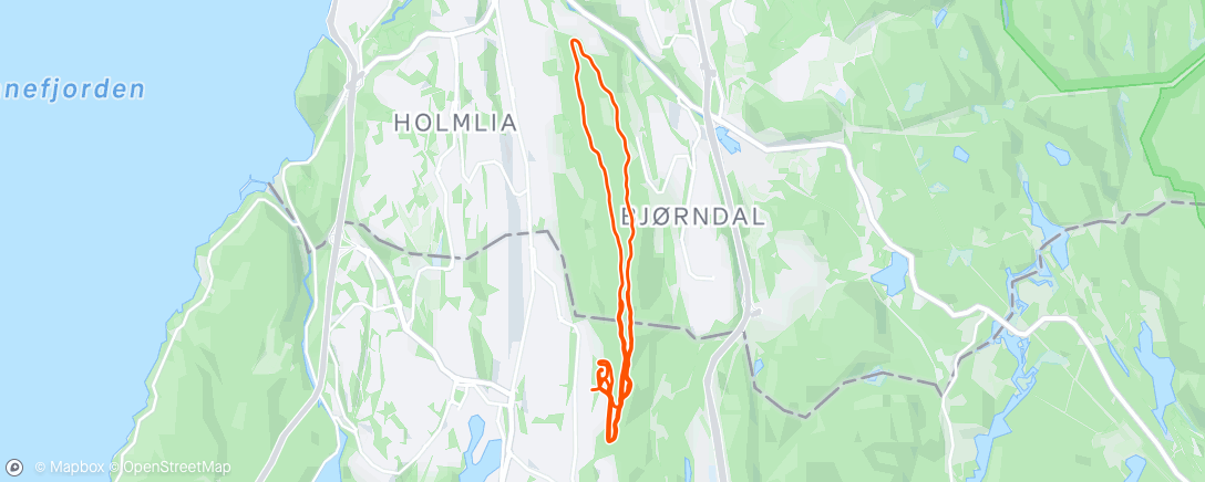 Map of the activity, Gronliasen Round 10k