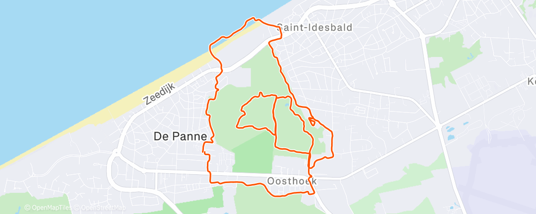 Map of the activity, Houtsaegerduinen