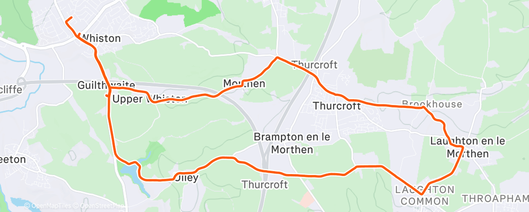 Map of the activity, Morning ride