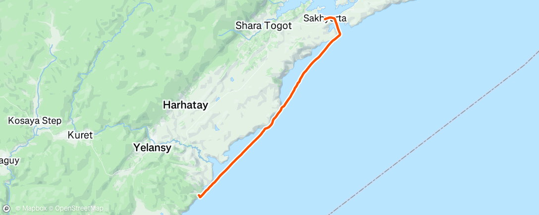 Map of the activity, Горный велозаезд (утро)