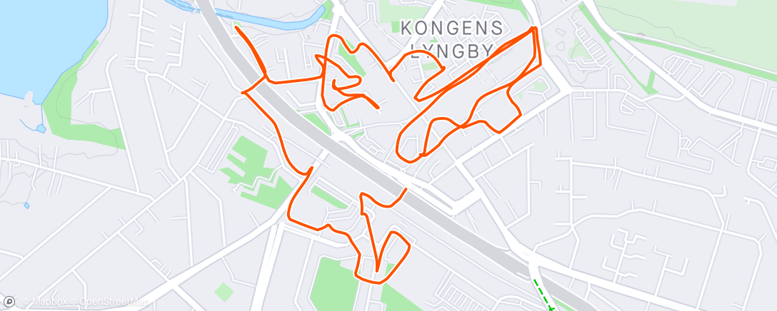 Map of the activity, Sprint at Lyngby