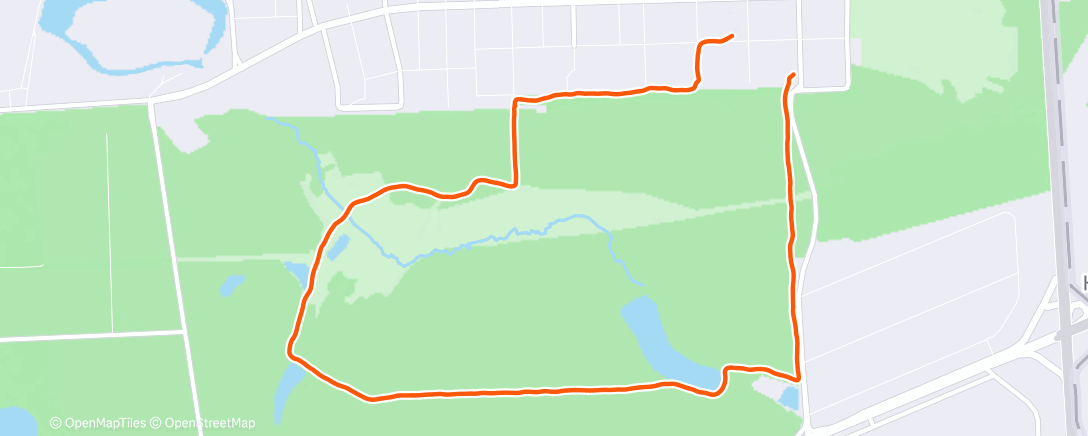 Map of the activity, Дневной забег