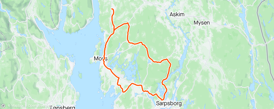 Map of the activity, Rulle med TCT🚴‍♂️🚴‍♂️🚴‍♂️🚴‍♂️😃