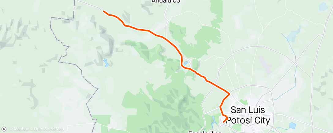 Map of the activity, Carr Zacatecas