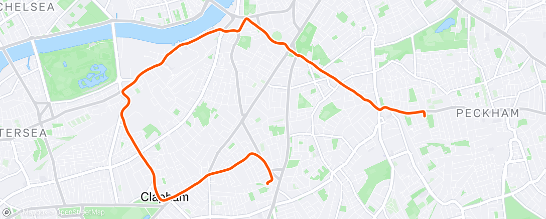 Map of the activity, Morning Run