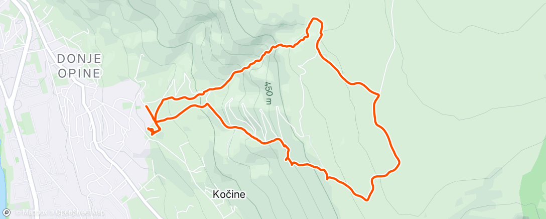 Map of the activity, Morning Trail Run