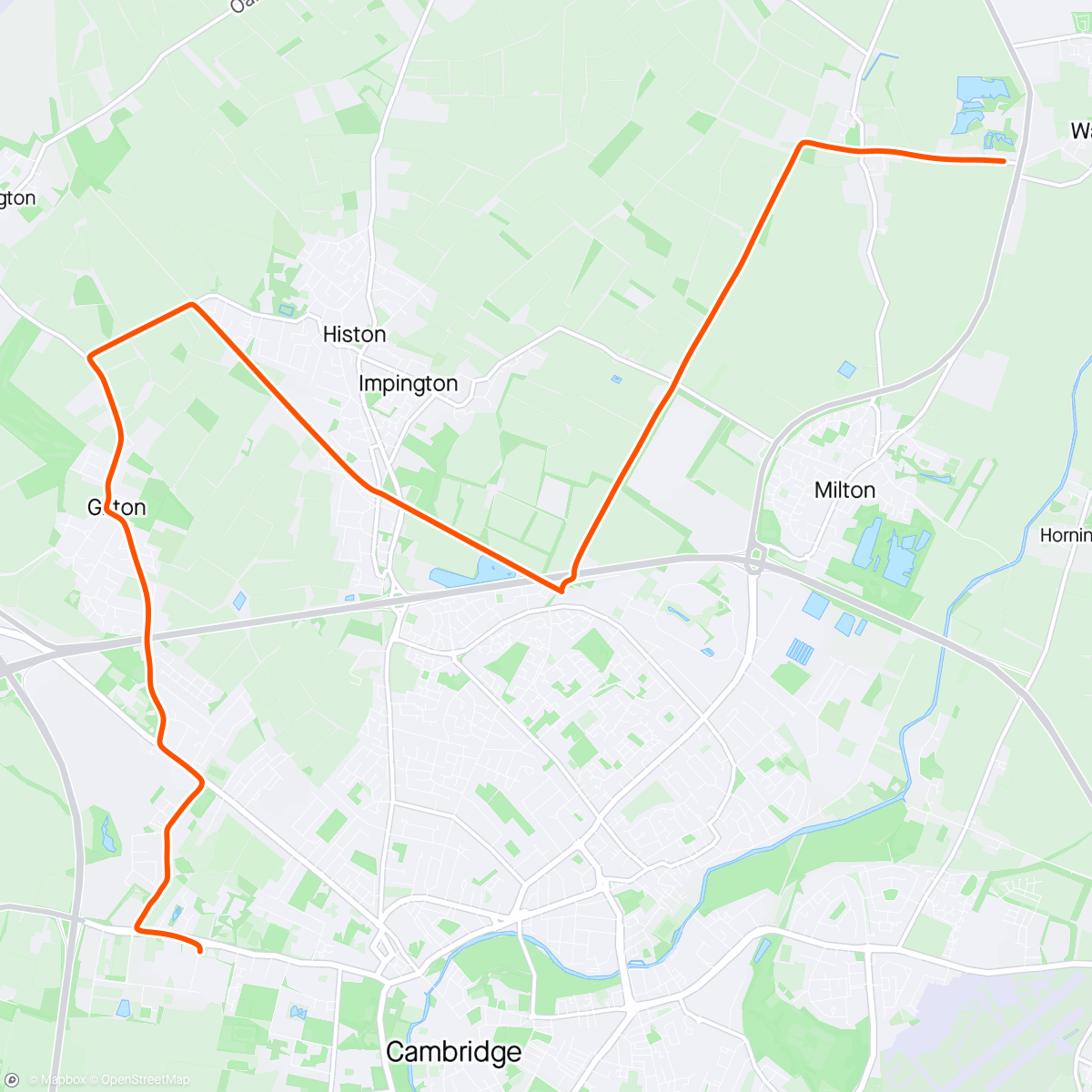 Map of the activity, New route