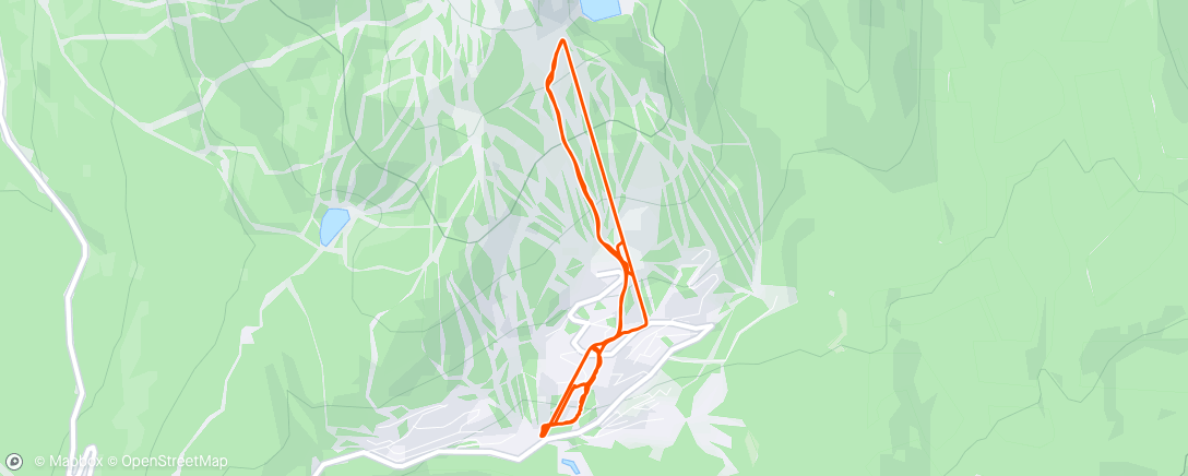 Map of the activity, Friday Evening Ski