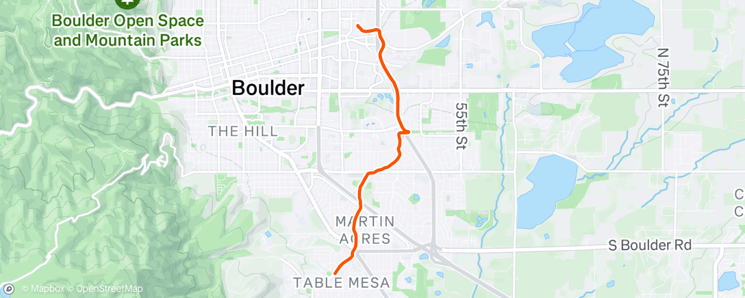 Map of the activity, Afternoon Ride