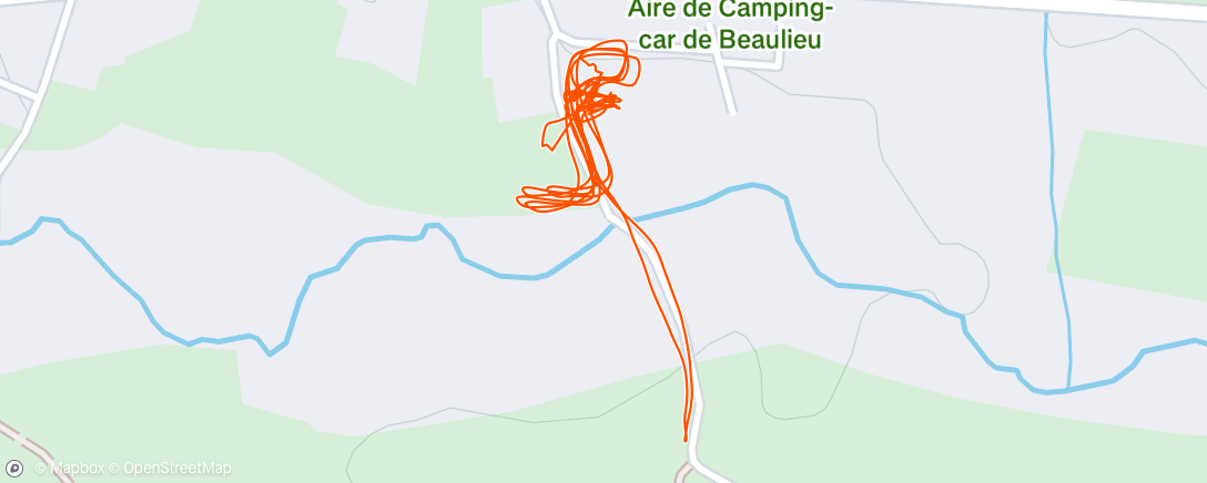 Map of the activity, Biathlon de Beaulieu