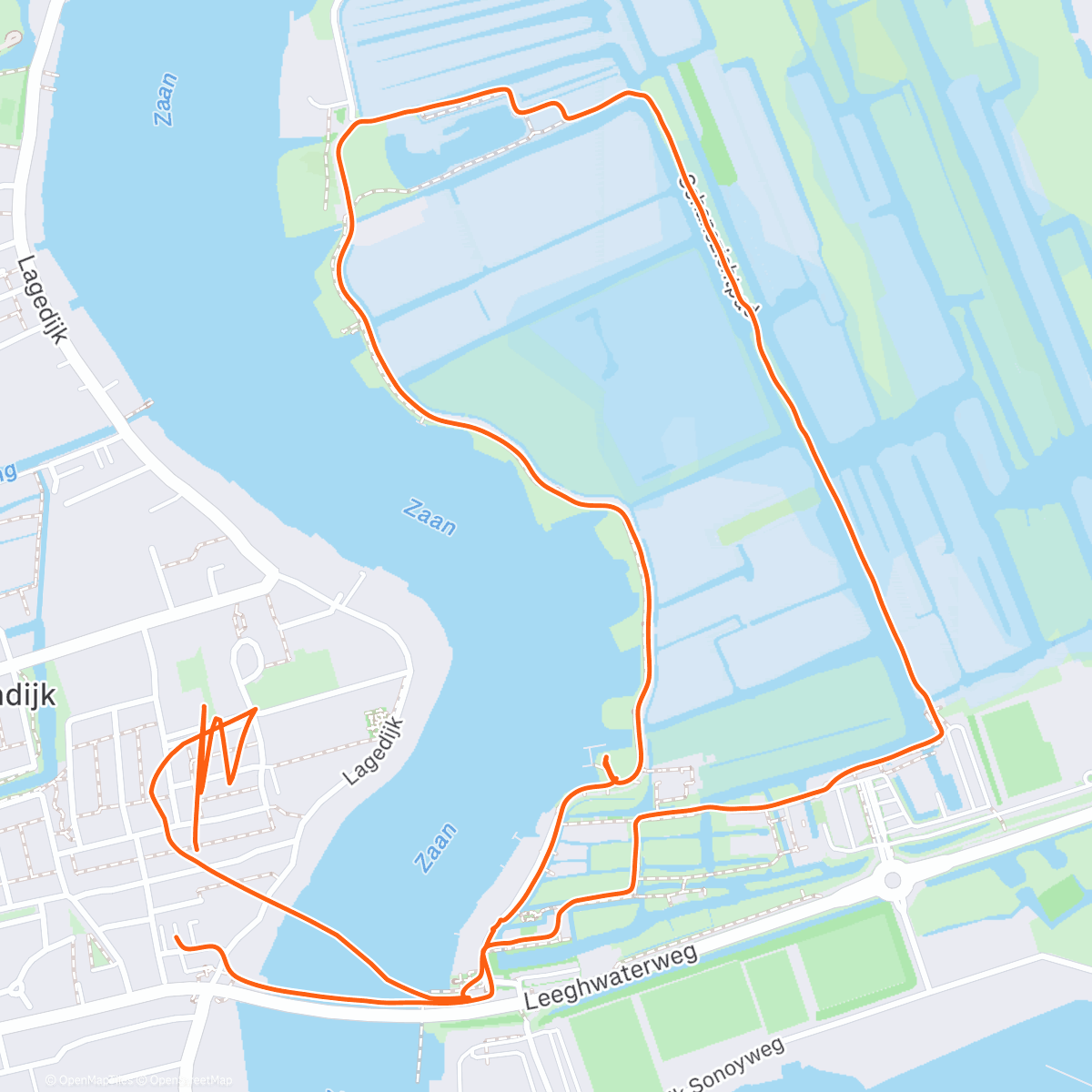 Map of the activity, Kerstwandeling over de schans