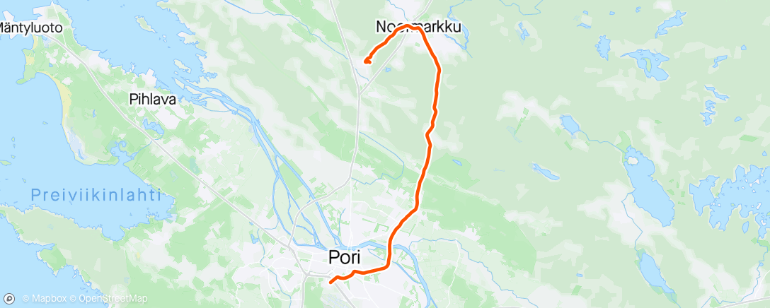 アクティビティ「Työmatkalenkki」の地図