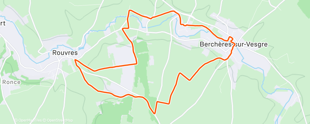 Map of the activity, Trail dans l'après-midi