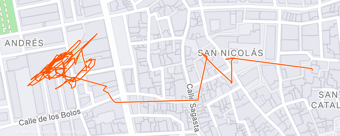 Map of the activity, Murcia walk