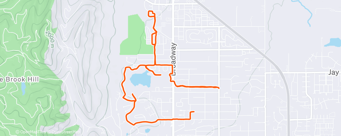 Map of the activity, Morning Trail Run