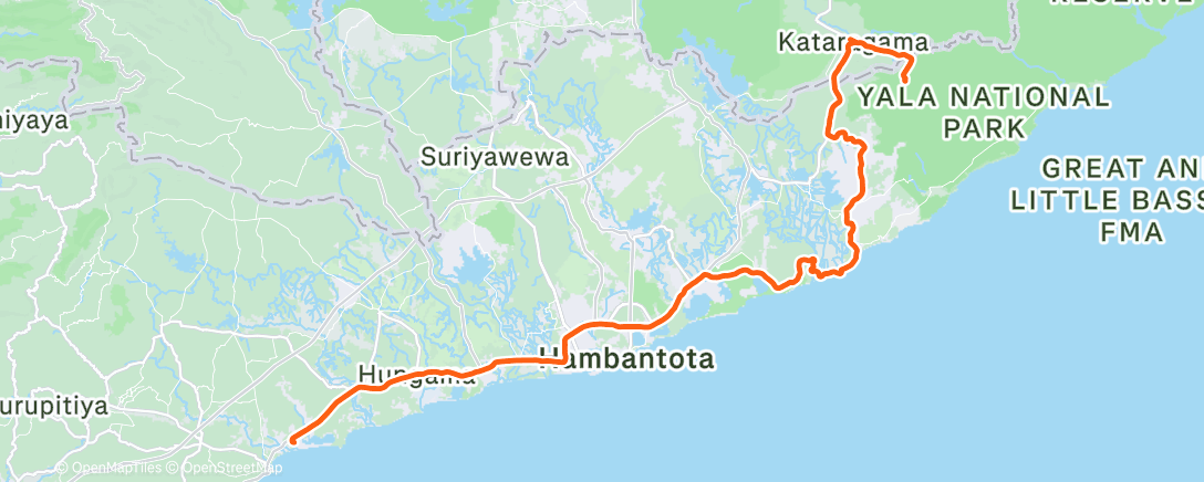 Map of the activity, 砾石路骑行（上午）