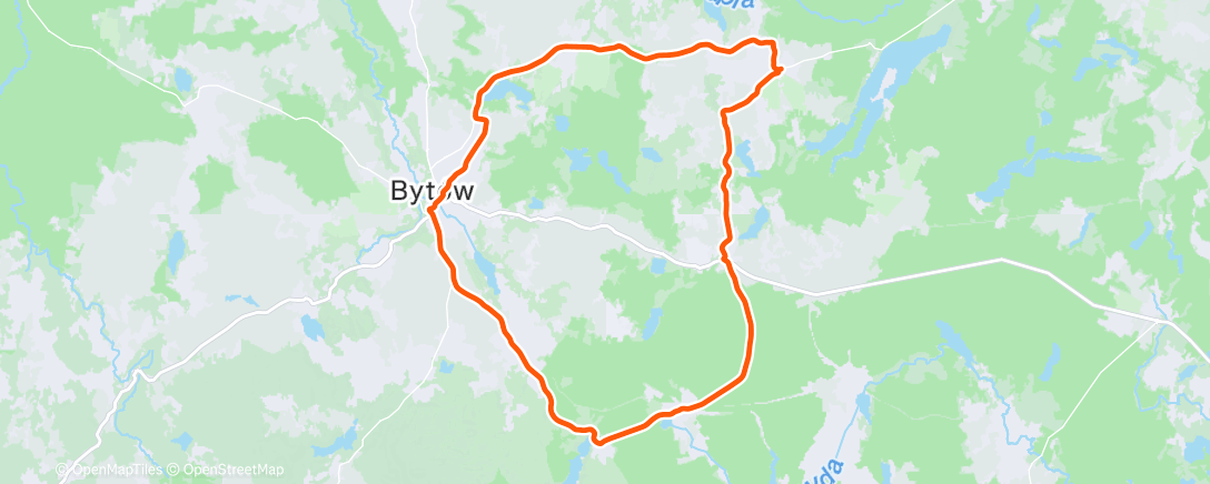 Map of the activity, Lunch Ride