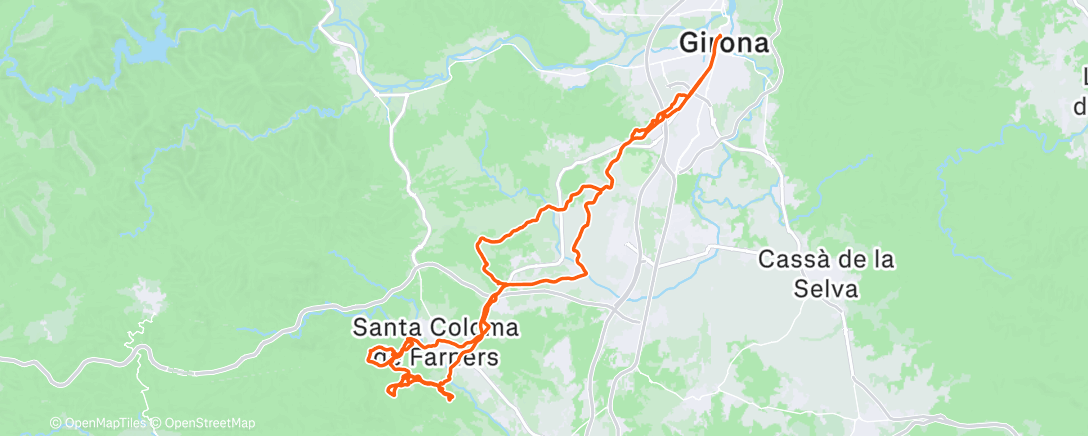 Map of the activity, Morning Ride