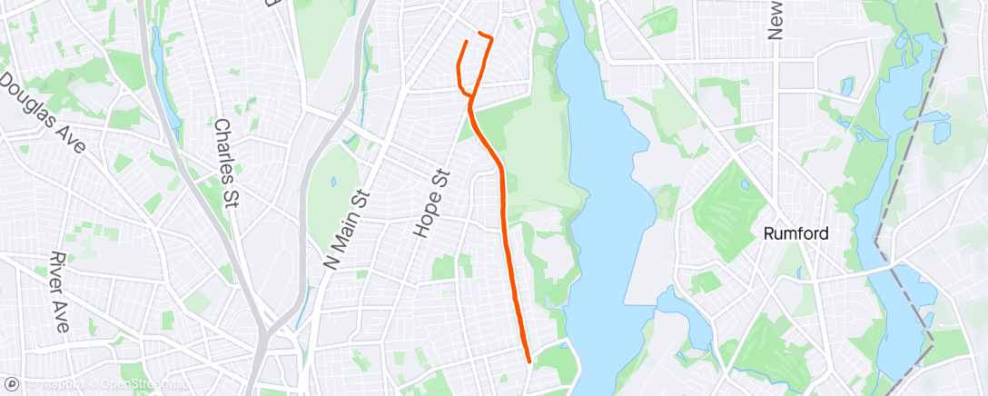 Map of the activity, 5k in the middle