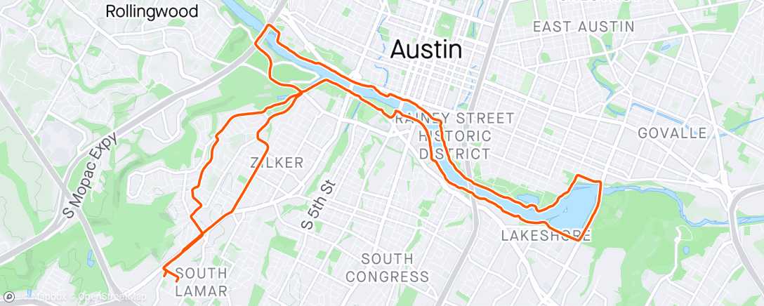 Map of the activity, Morning Run