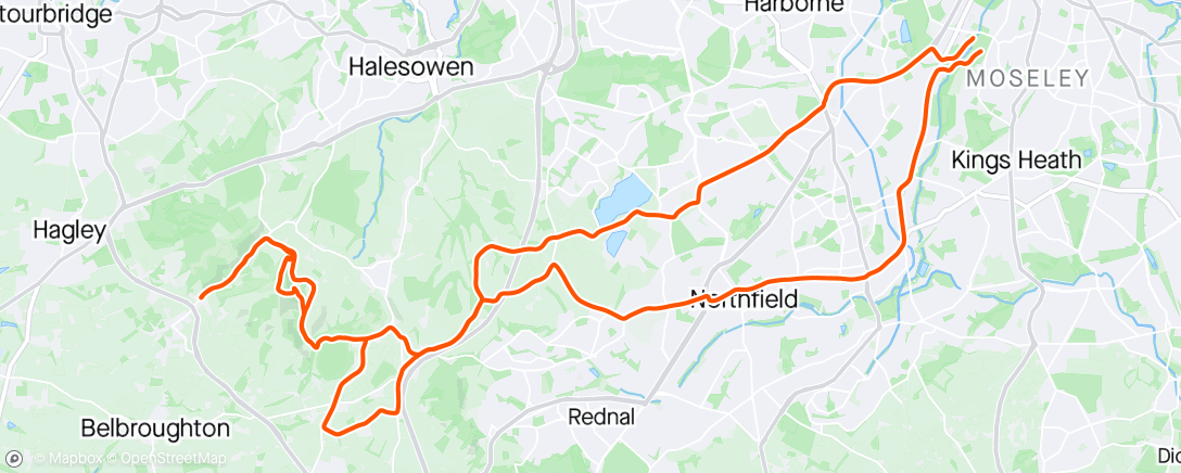 Map of the activity, Lunch Ride