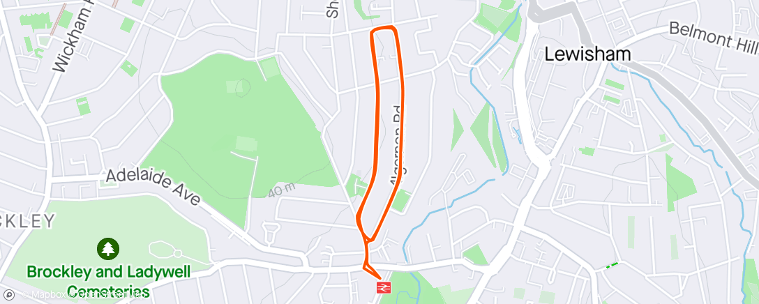 Map of the activity, Morning Run 25Apr24