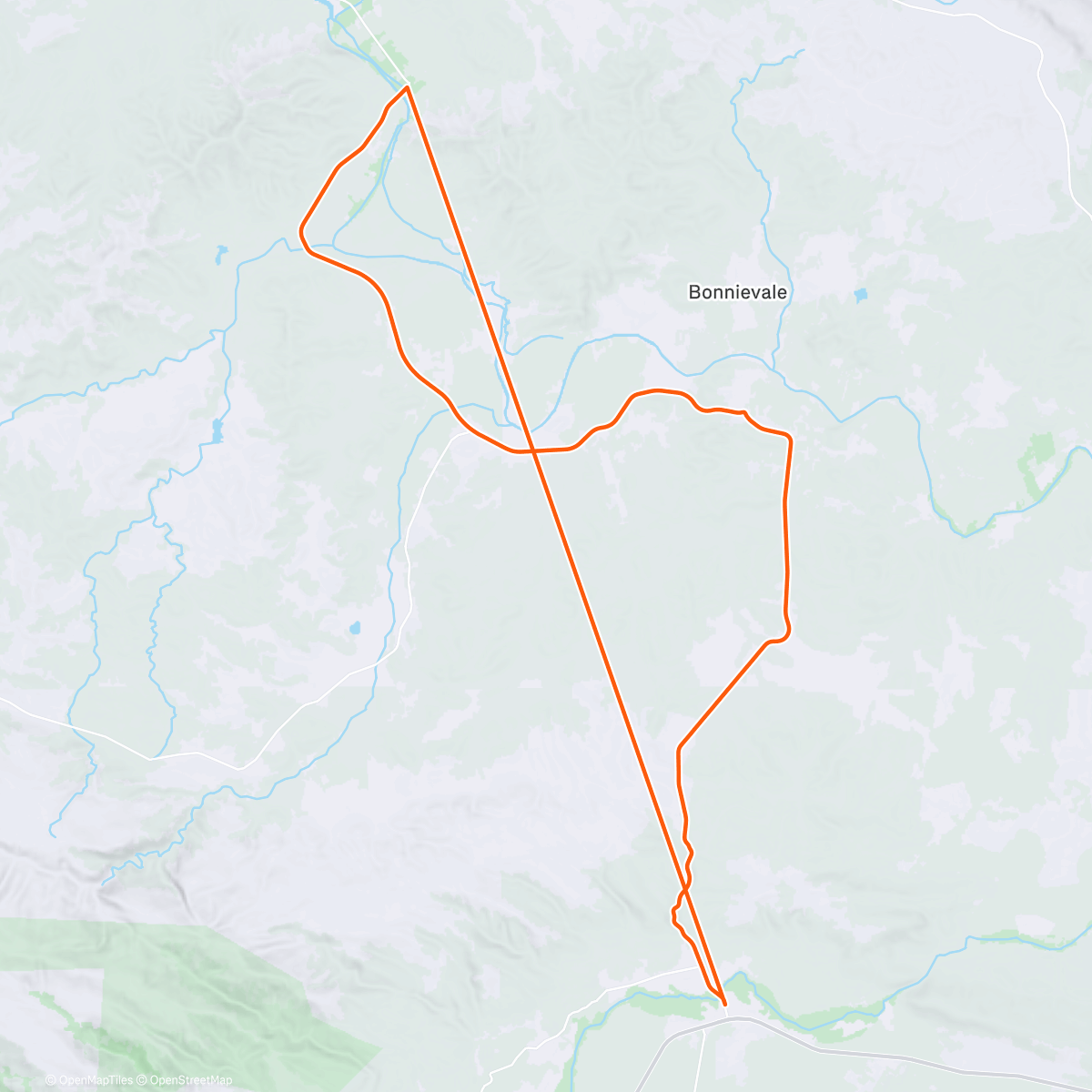 Map of the activity, ROUVY - 2x 8x (30:30) VO2max (watts) - 2025-12-27