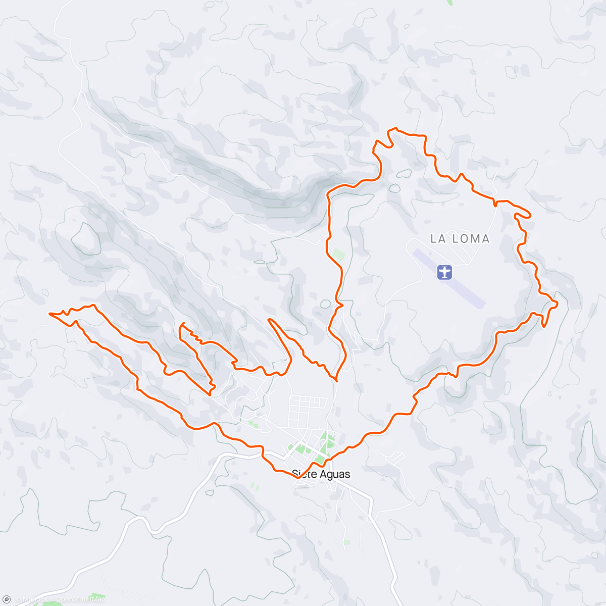 Map of the activity, 21k trail siete aguas (rutón 🐗)