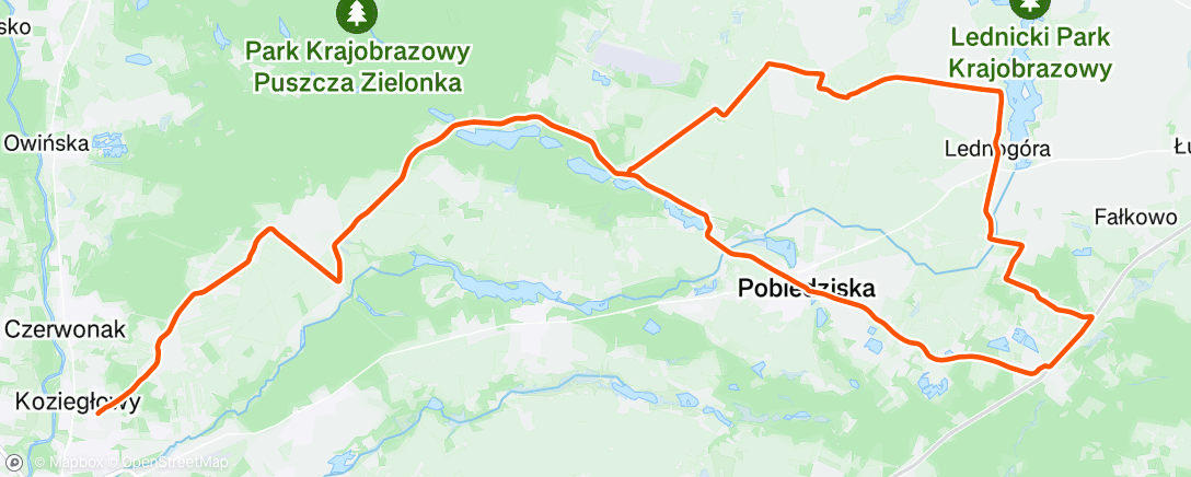 Map of the activity, Afternoon Ride