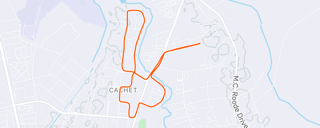 Map of the activity, Recovery run