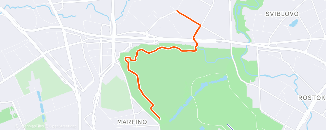 Map of the activity, Полуденный забег