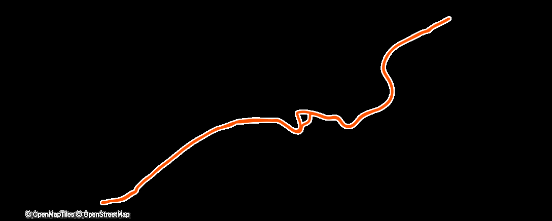 Map of the activity, Caminata de tarde