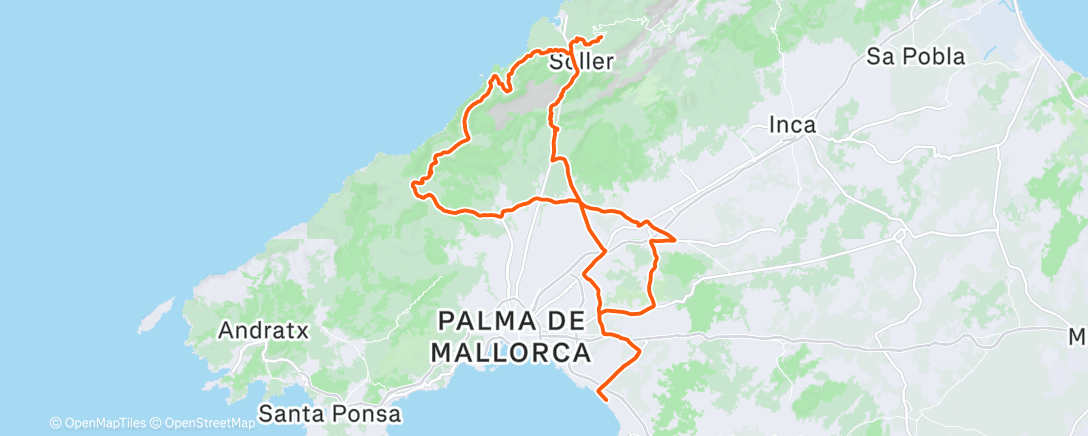 Map of the activity, Morning Ride