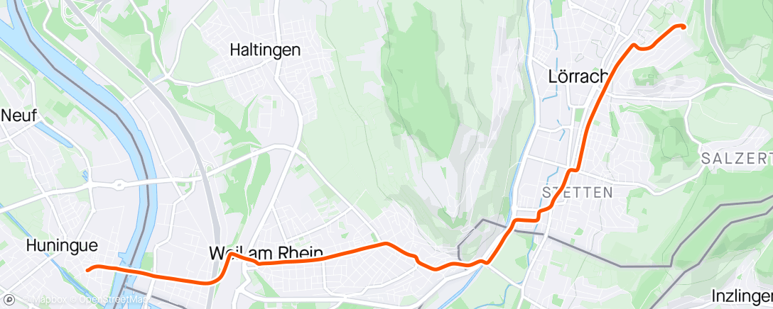 Map of the activity, Commute to uni