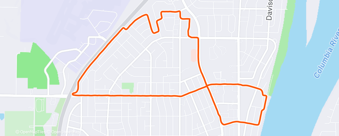 Map of the activity, Morning Run