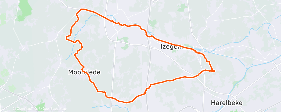 Map of the activity, Lunch Ride