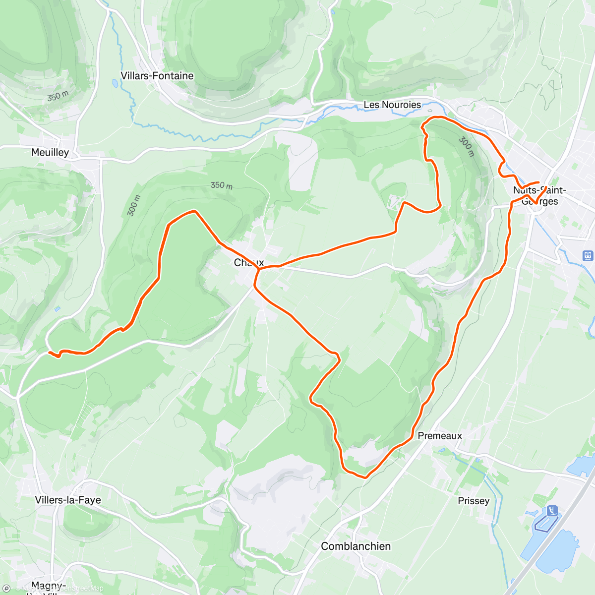 Map of the activity, A nuits saint Georges avec les frangins 😍