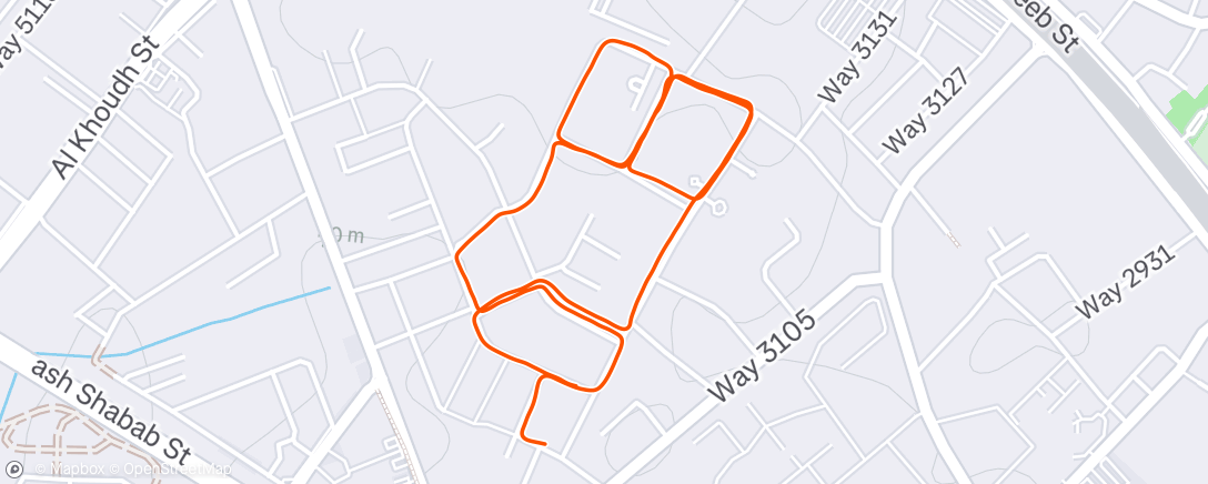 Map of the activity, Morning Run