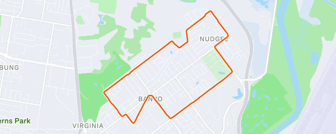 Map of the activity, Morning Run