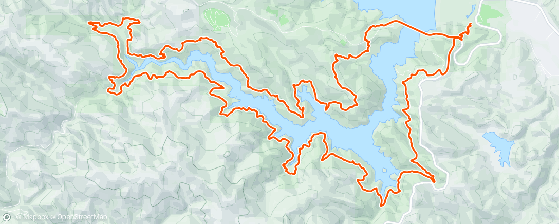 Map of the activity, Lake Sonoma Marathon