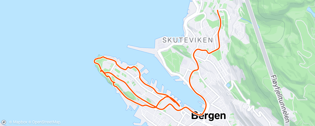 Map of the activity, Run back from the pool