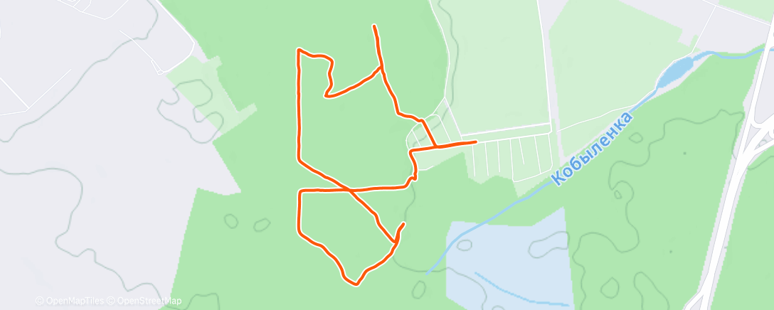 Map of the activity, Северный лыжный заезд (после обеда)