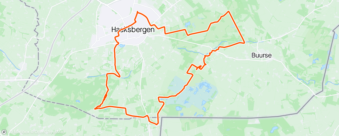 Map of the activity, Rit MTB, kort rondje Haaksbergen
