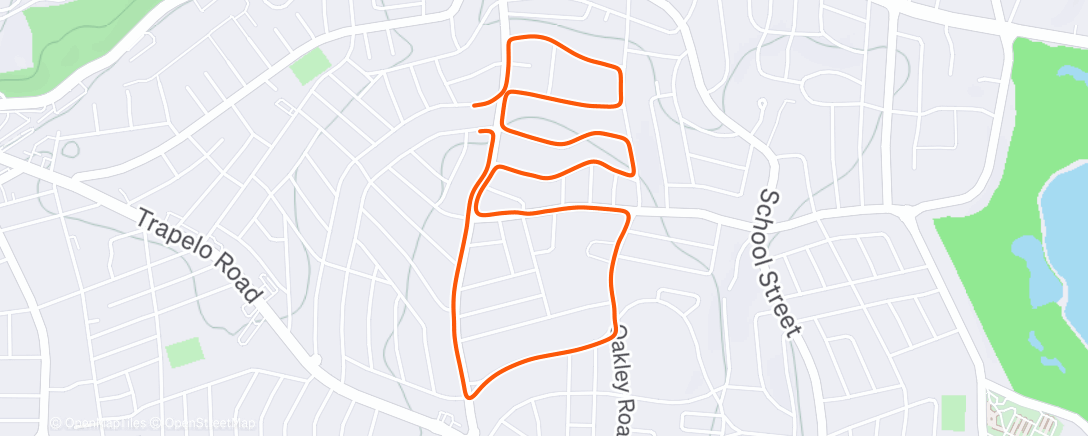 Map of the activity, Afternoon Walk