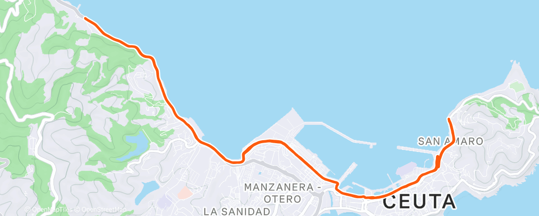 Map of the activity, Carrera de mañana
