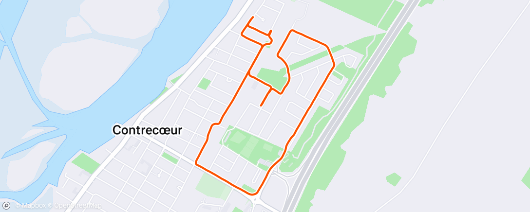 Map of the activity, Lunch Run
