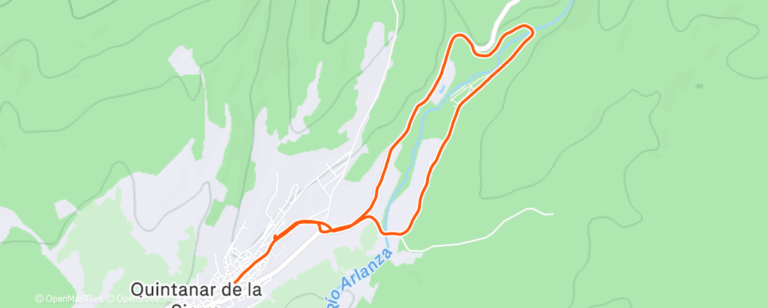 Map of the activity, Calentamiento